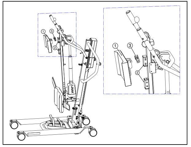 VERMEIREN Albatros II Electric Stander with Harness - Mount the thorax support