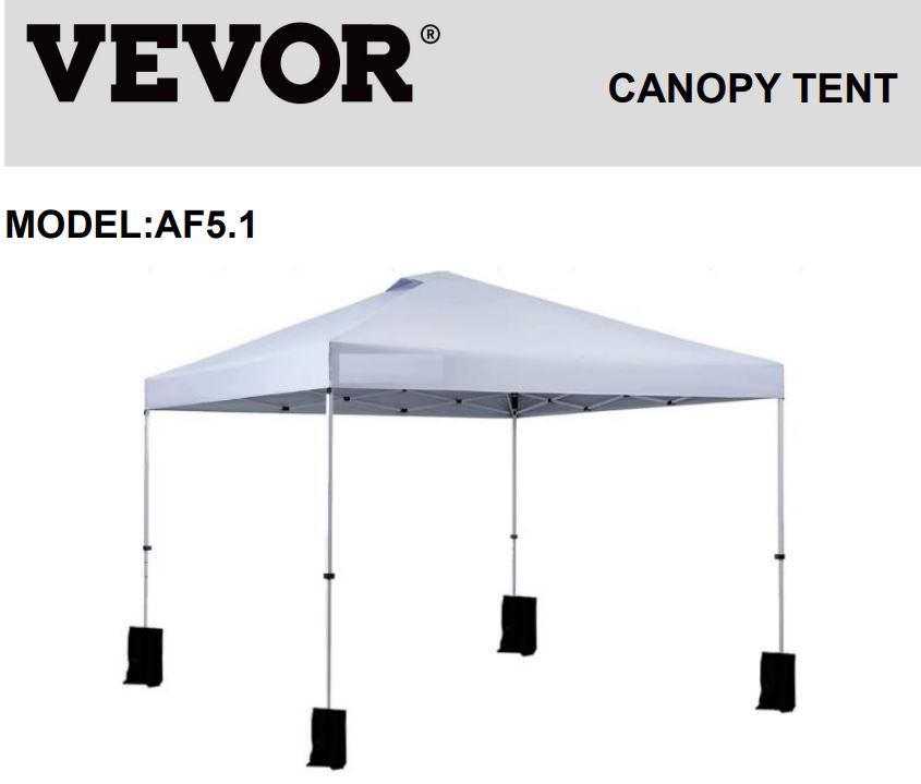 VEVOR AF5.1 Canopy Tent User Manual 1