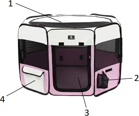 VEVOR Foldable Portable Pet Playpen - c4