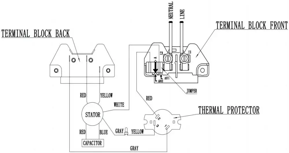 VEVOR HM14065LCb Pool Pump Motor - WIRING DIAGRAM 2