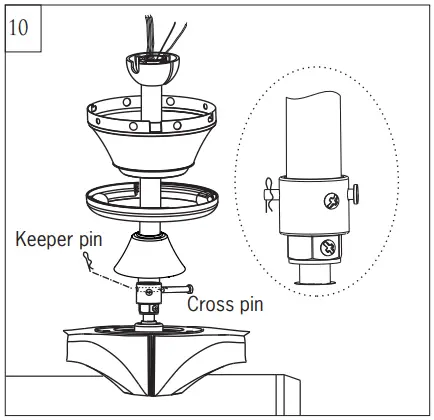VISUAL COMFORT Co 3MAVR70BSKOA Ceiling Fan - aligning