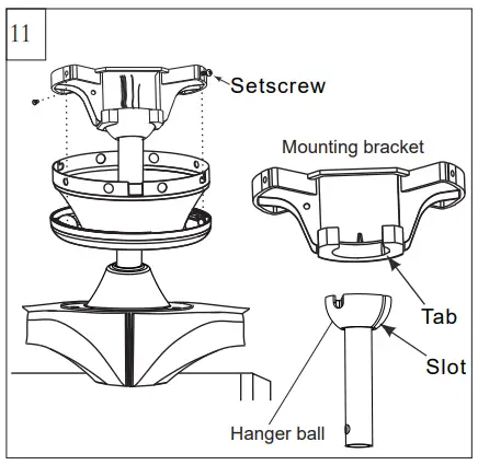 VISUAL COMFORT Co 3MAVR70BSKOA Ceiling Fan - mounting