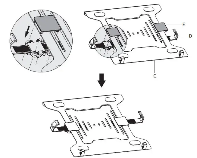 VIVO-MOUNT-POLE05L-Pole-Mount-Pneumatic-Arm-Laptop-Holder-FIG-6