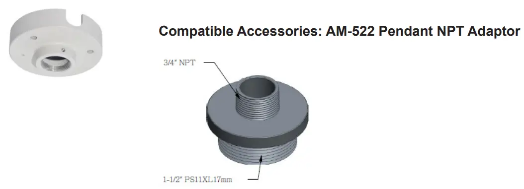 VIVOTEK AM 525 Mounting Adapter - Pendant