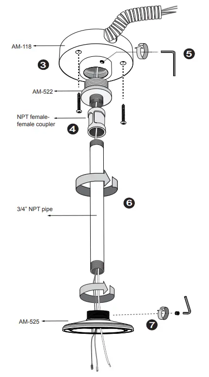 VIVOTEK AM 525 Mounting Adapter - pandant