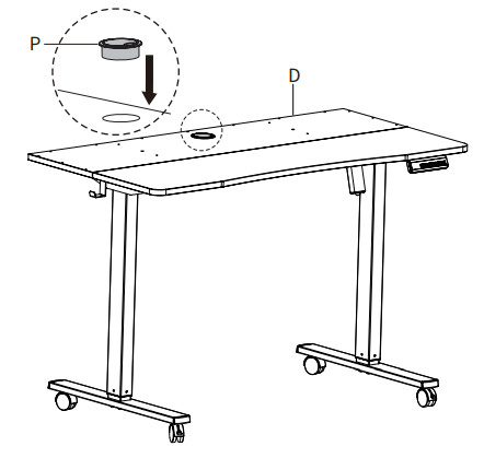 VIVOTEK DESK-E-Y48SW Electric 2 Tier Height Adjustable Stand Up Desk - Fig 13