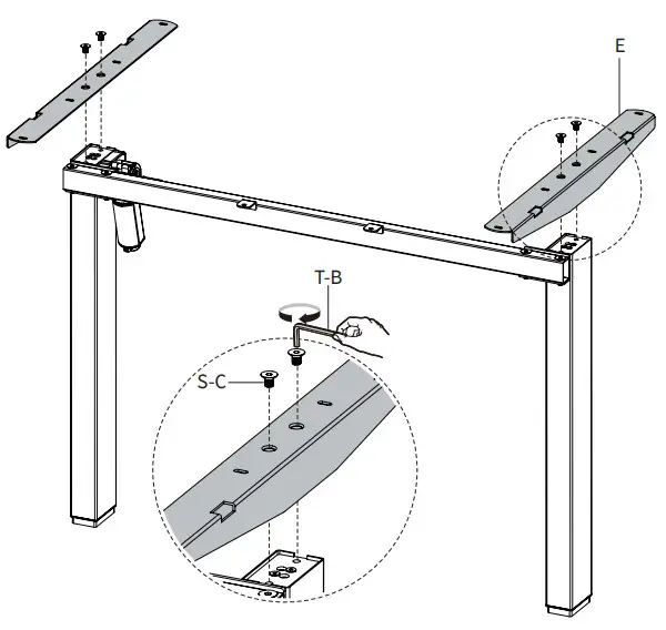 VIVOTEK DESK-E-Y48SW Electric 2 Tier Height Adjustable Stand Up Desk - Fig 3