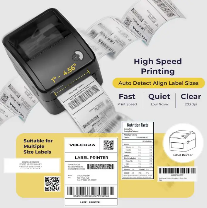VOLCORA V-LBPTZ-A1 Thermal Label Printer-fig-2