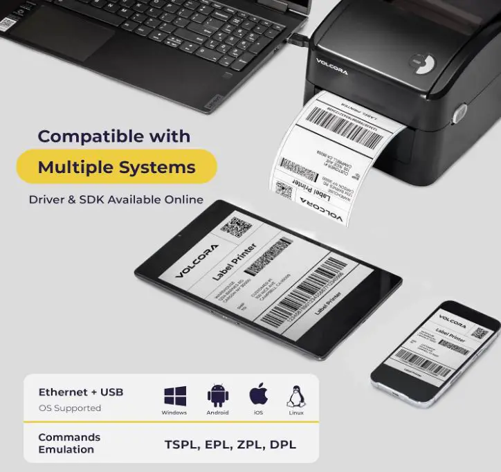 VOLCORA V-LBPTZ-A1 Thermal Label Printer-fig-3