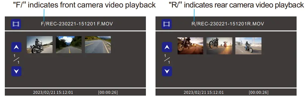 Images Information and Menu Description 