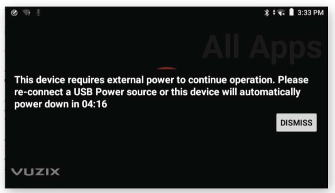VUZIX M400 Smart Glasses System - power