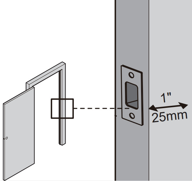 Veise VS01 Keyless Entry Door Lock - dimensions 4