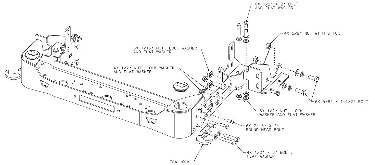 WARN-Gen-II-Trans-4Mer-Winch-Mount-Kit-fig-3