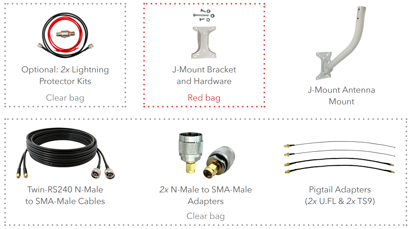 WAVEFORM 2x2 MIMO External Antenna Kit - Cables and Adapters