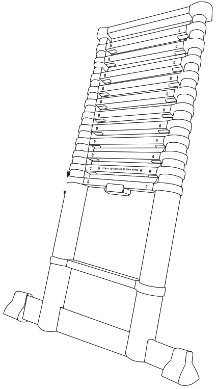 WERNER 8703220 Extension Ladder Telescopic