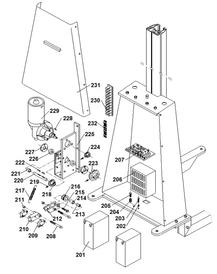 WESCO 272468 Electric Office Lift - ELECTRICAL BOX PART DIAGRAM 1