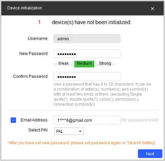 WORLD EYECAM - Password setting