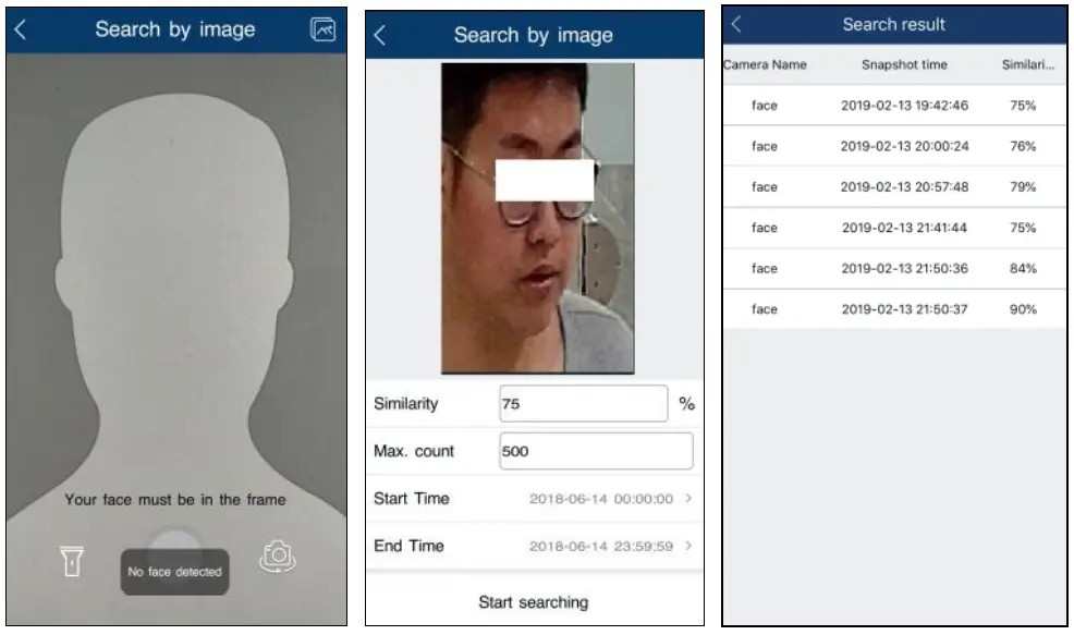 WORLD EYECAM SuperLive Plus Mobile Surveillance App - result
