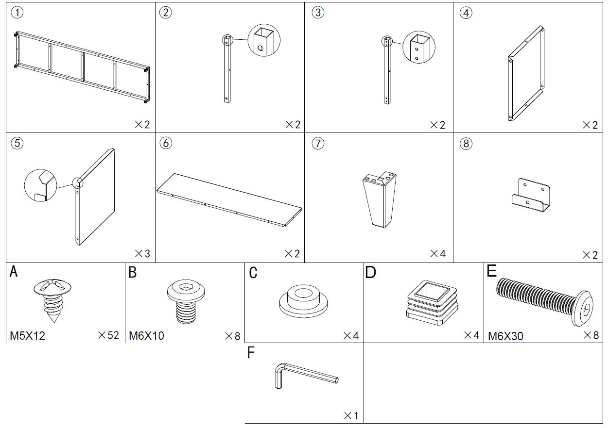 X-Rocker-MESH-TEK-4-Cube-Shelf-FIG-2