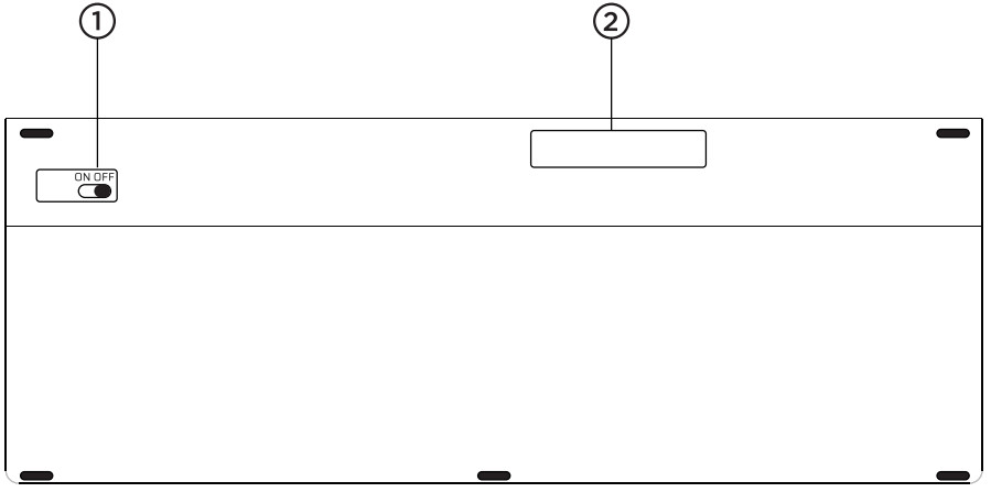 XALOW W MK03 Wireless Keyboard and Mouse Combo - Keyboard Back