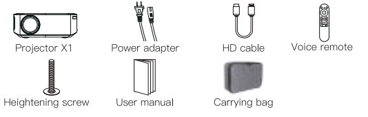XNANO X1 Video Projector - package
