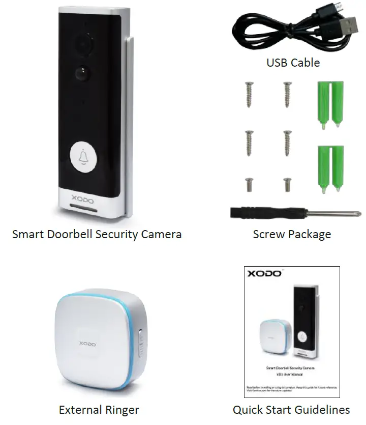 XODO VD1 Smart Doorbell Security Camera 1