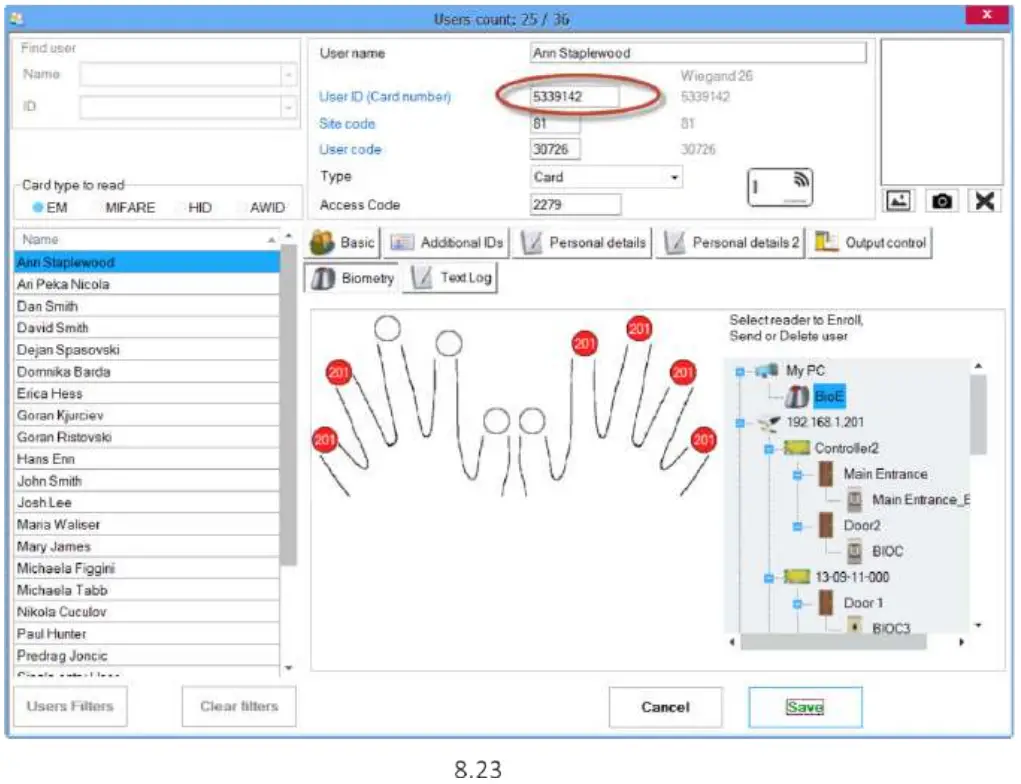 XPR B100PAD M Biometric Keypad Reader - Finger Only