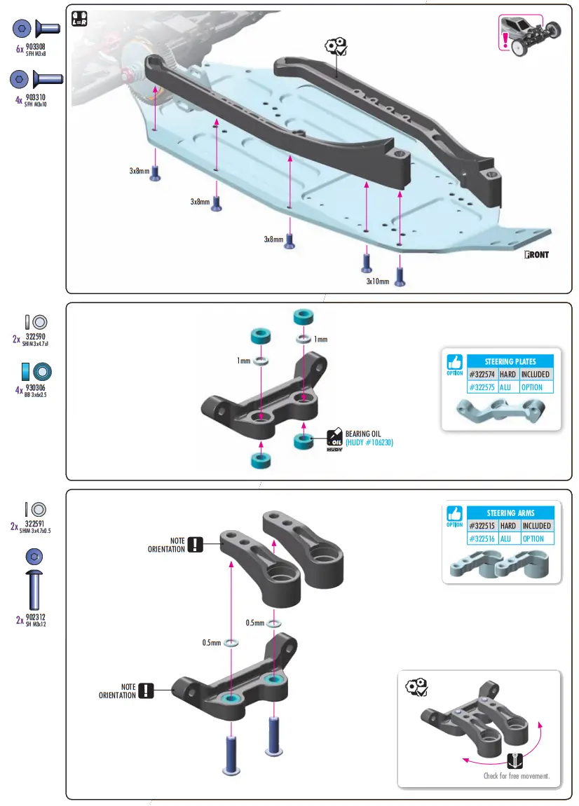 XRAY XB2C 24 RC Car - diff pin29