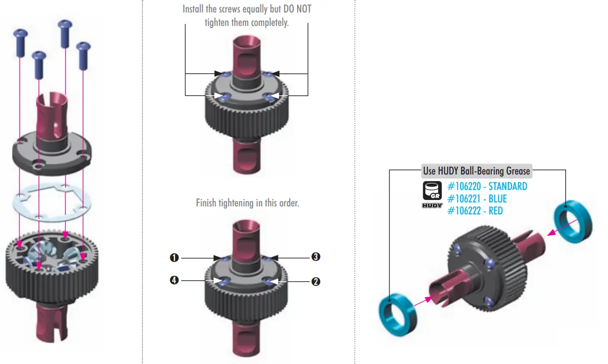 XRAY XB2C 24 RC Car - diff pin4