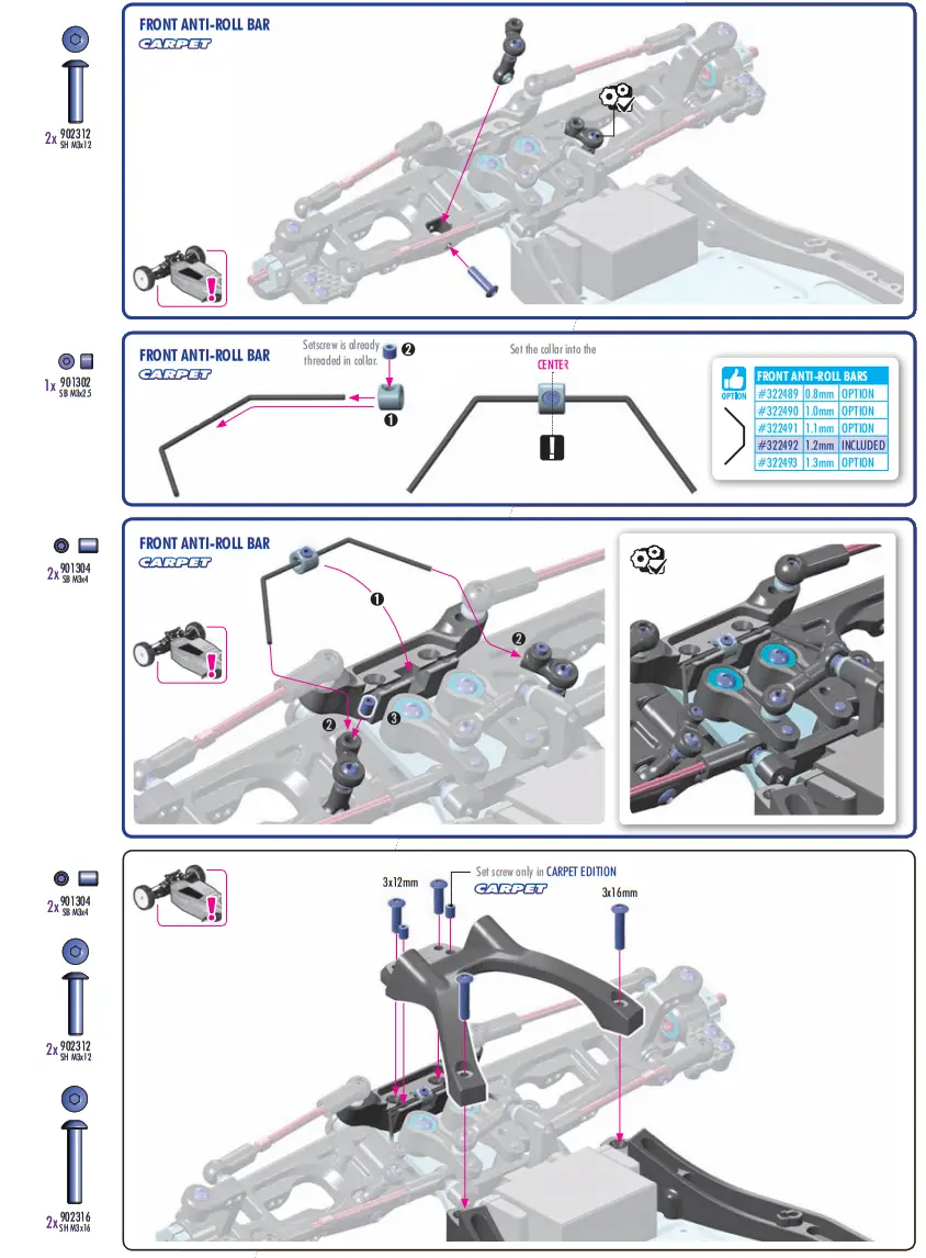 XRAY XB2C 24 RC Car - diff pin43
