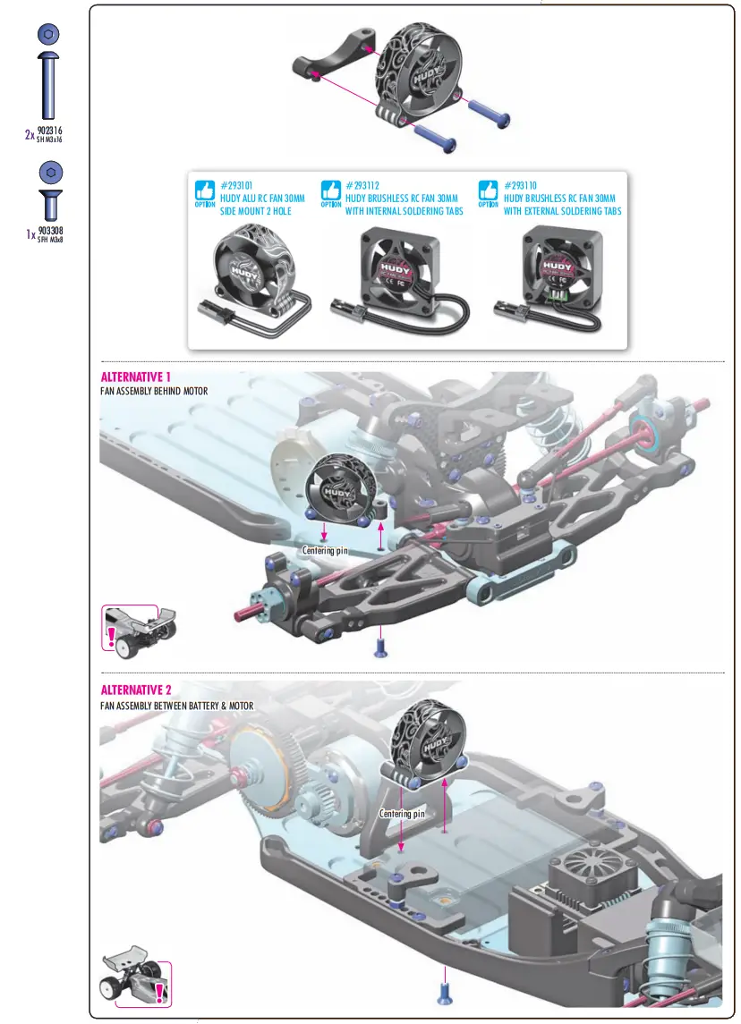 XRAY XB2C 24 RC Car - diff pin50