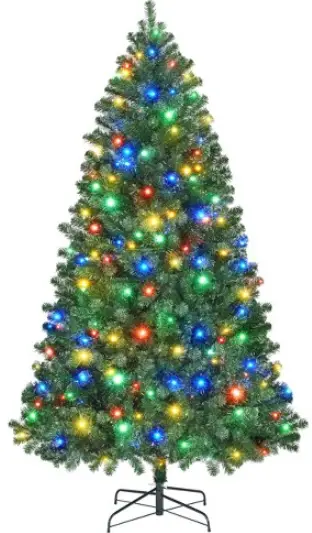 Yaheetech-592602-6ft-Pre-lit-Spruce-Artificial-Christmas-Tree-product-image