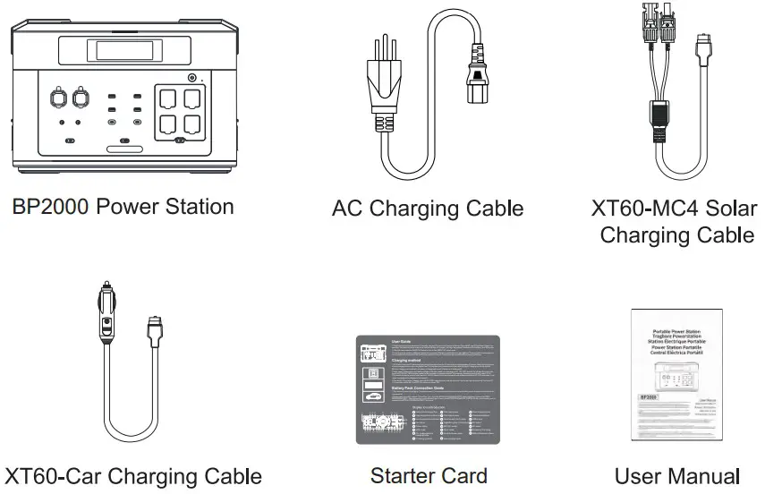 Yunji BP2000 Portable Power Station - parts