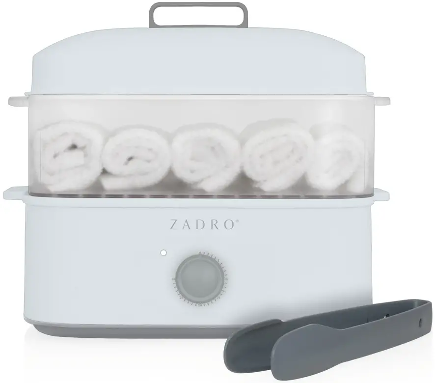 ZADRO TWSBLUE4C Home Spa Towel Steamer with Tongs
