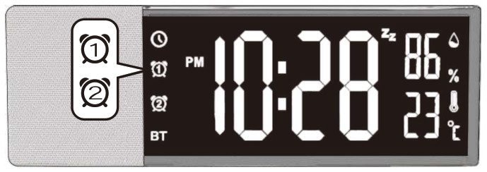 ZHENGHEXING S801 Bluetooth Alarm Cock with Temperature and Humidity - Display unit3