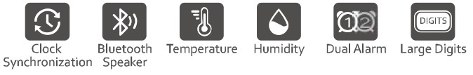 ZHENGHEXING S801 Bluetooth Alarm Cock with Temperature and Humidity - icon