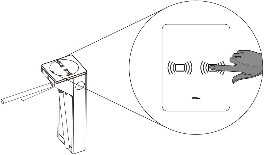 ZKTeco MTS1000 Pedestrian Turnstile - Fingerprint Verification