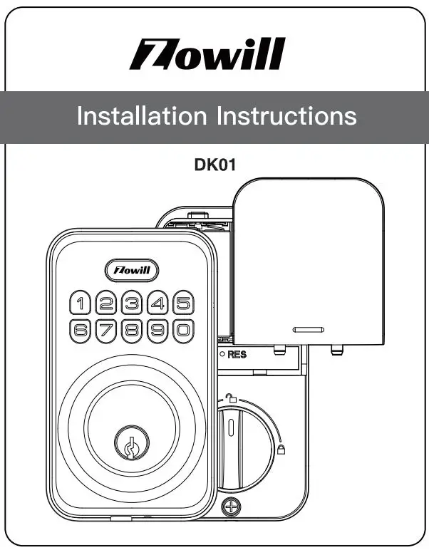 Zowill DK01 Keyless Entry Door Lock Instruction Manual