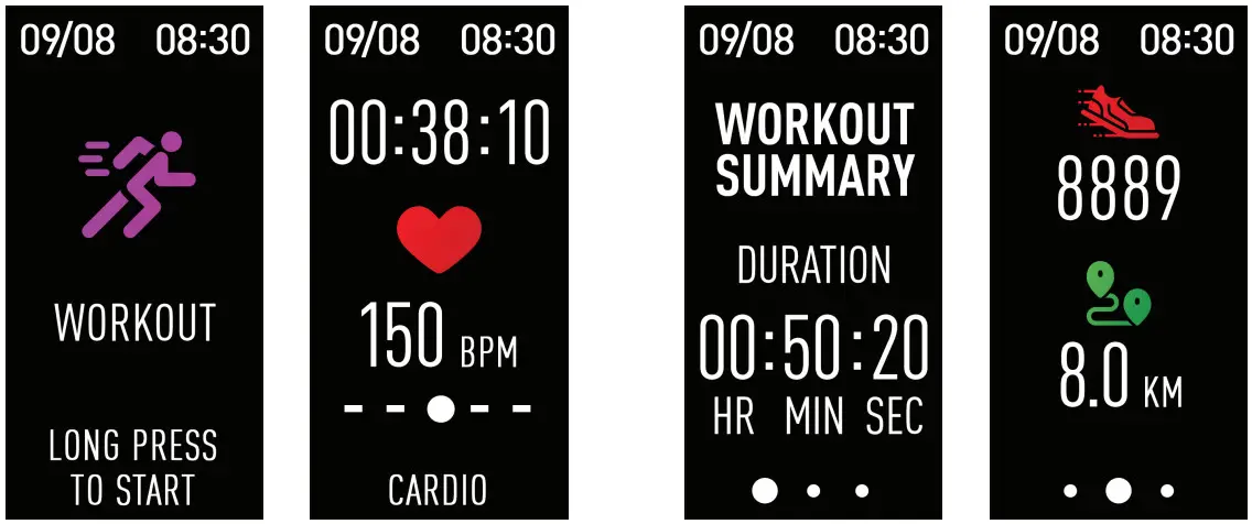 actxa AX H210 00 Spark Plus Activity Tracker - Workout