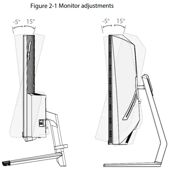 alhua E230C Series LED Monitor - Monitor adjustments