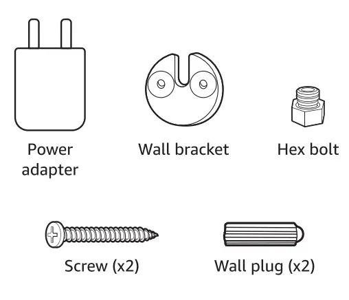 amazon basics AB SCSTPT 001U 2MP Wi FI PT Camera - usb cable power adapter