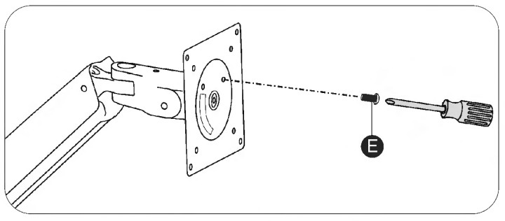 amazon basics B010QZD616 Notebook Arm Mount Tray - Screw