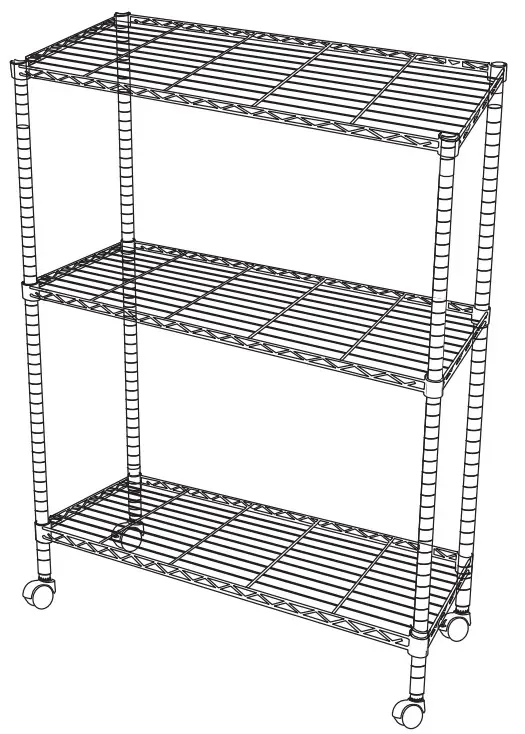 amazon basics B01LYZ7U4I 3 Shelf Narrow Storage Unit On Wheels