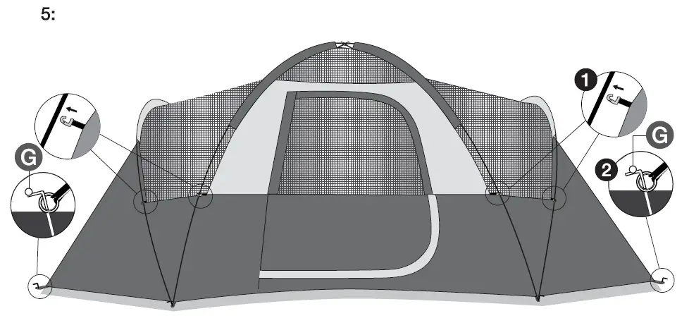 amazon basics B0785MRPH6 8 Person Tent 6