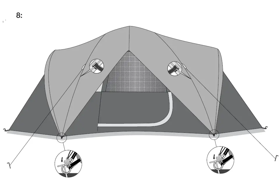 amazon basics B0785MRPH6 8 Person Tent 9