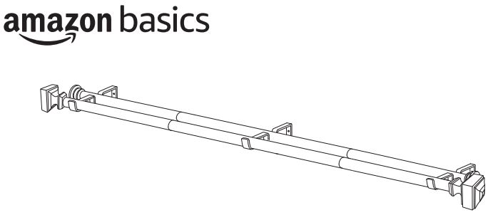amazon basics B0792K4N96 1 Inch Double Curtain Rods User Guide