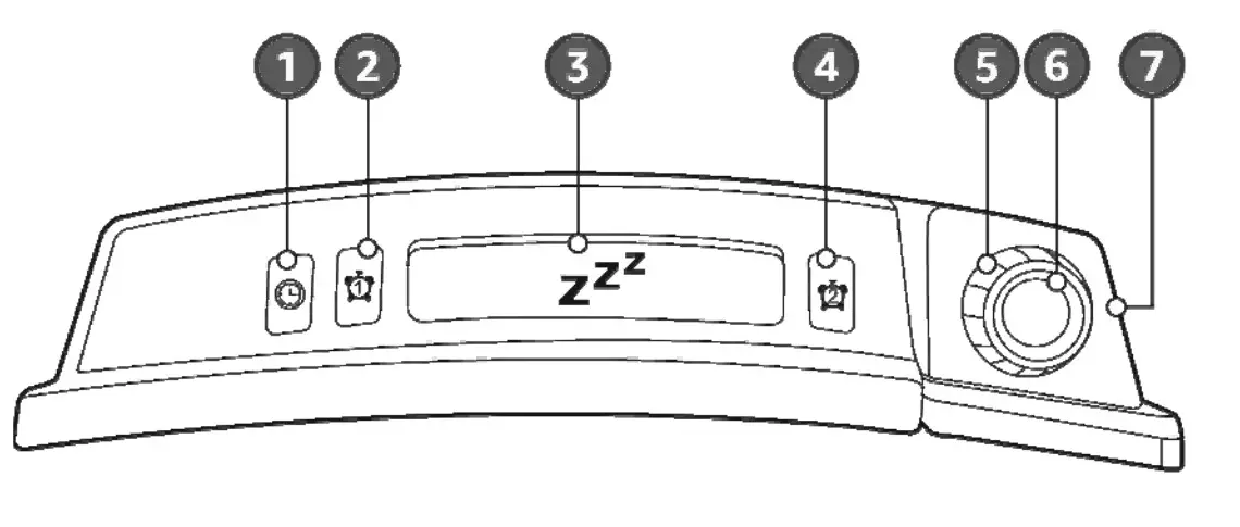 amazon basics BOB5DF7HKV Projection Alarm Clock - Battom