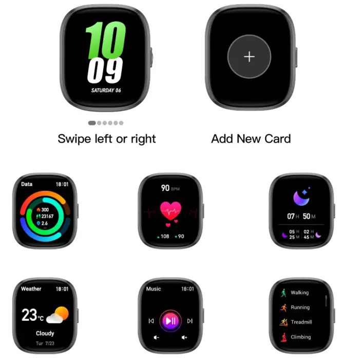 anyloop Smart Watch for Men and Women -cards