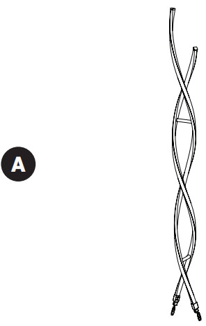 artika FLR SWK HD2BL Swirl Floor Lamp - ITEM 1