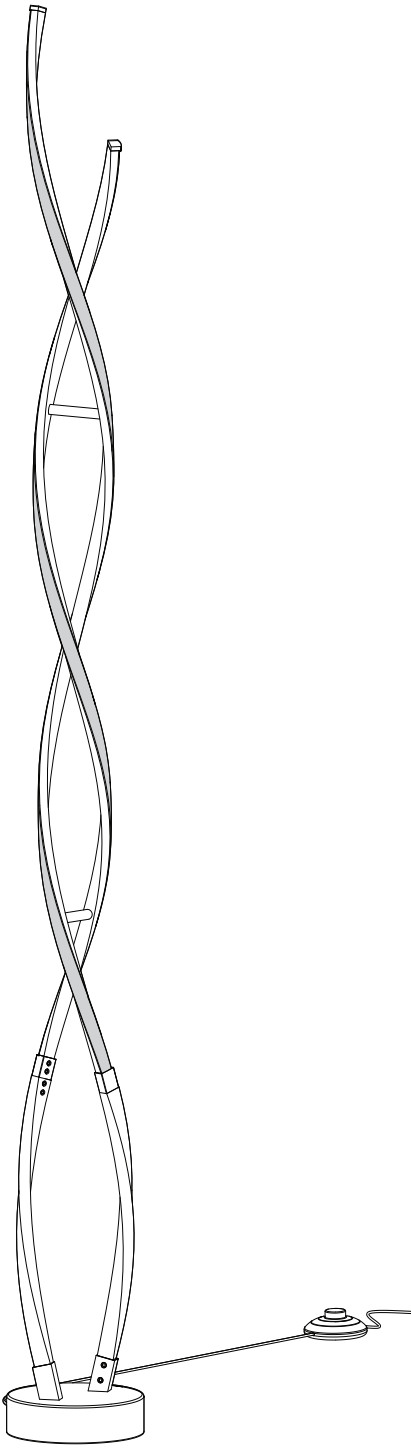 artika FLR SWK HD2BL Swirl Floor Lamp